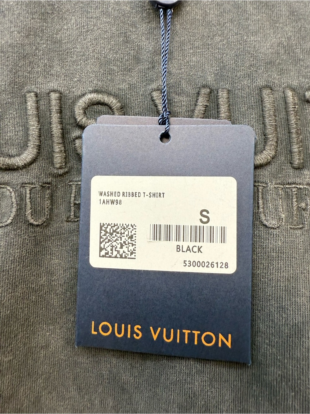 Louis Vuitton Charcoal Gray Embossed Logo Sweatshirt - Picture 9 of 12
